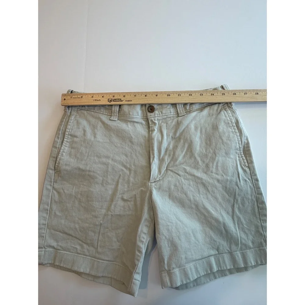 J.Crew Womens Chino Shorts Beige 7 Inch Inseam Size 31 Stretch Cotton Twill‎